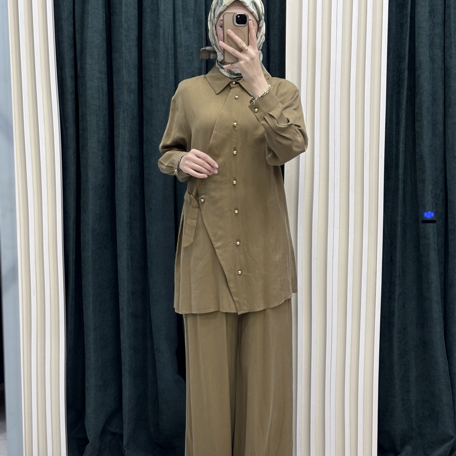 Elegansprive_2e78906def6894ee389b04170b7e36ac-1 Düğmeli ikili pantolon takımı - Görsel 1
