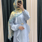 MACHA fırfırlı kemeri bronşlu model elbise - Görsel 4