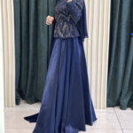 Pelinli taşlı peplum abiye - Görsel 2