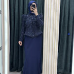 Taş işlemeli balık model abiye - Görsel 4